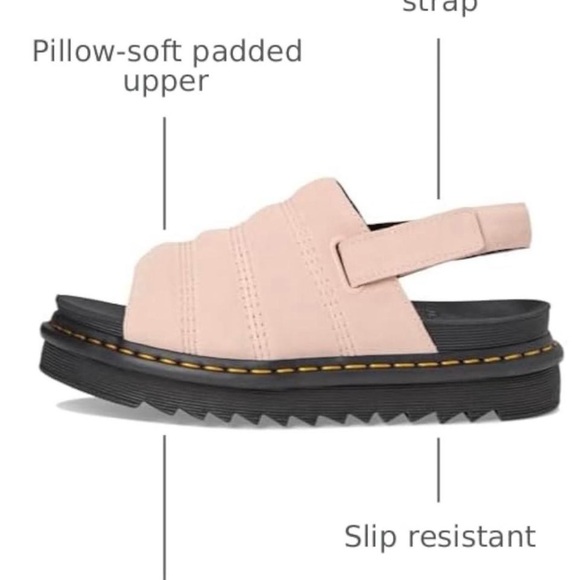 Dr. Martens Powder Pink Suede Sandals - Picture 7 of 9